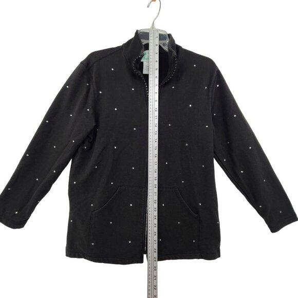 Quacker Factory Women's Full Zip Casual Jacket Black Size M - Picture 5 of 8